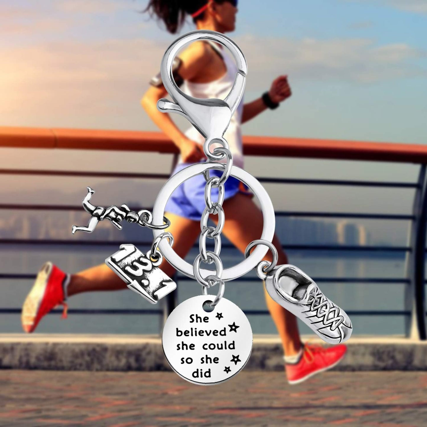 Runner Gifts Running Gift Runner Keychain Jewelry Running Gifts