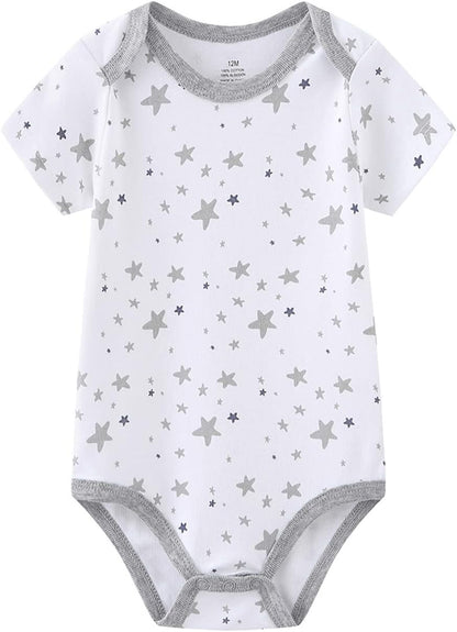 Newborn Baby Clothes Set - Short Sleeve Baby Boy Pants & Girl Bodysuits - Layette Sets