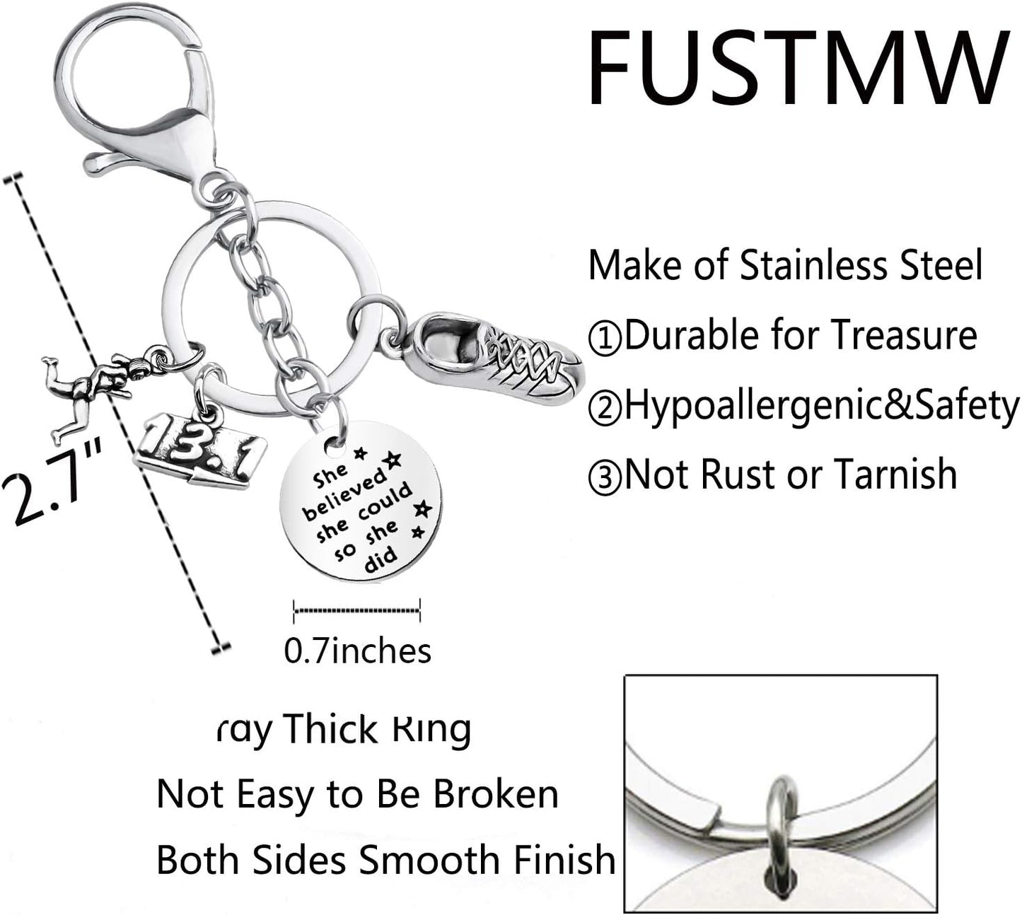 Runner Gifts Running Gift Runner Keychain Jewelry Running Gifts