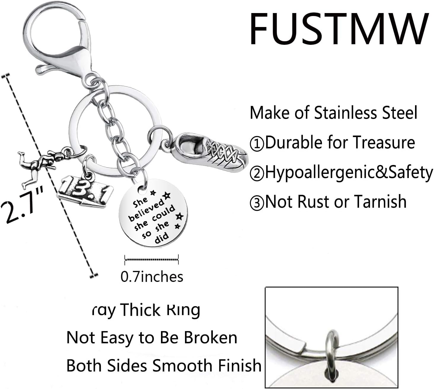 Runner Gifts Running Gift Runner Keychain Jewelry Running Gifts