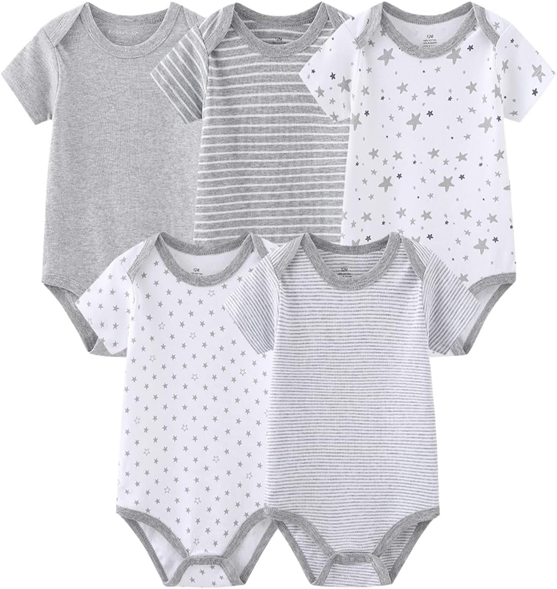 Newborn Baby Clothes Set - Short Sleeve Baby Boy Pants & Girl Bodysuits - Layette Sets